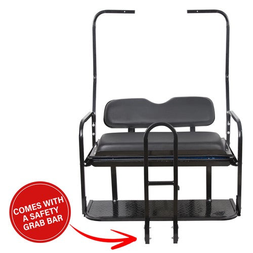 DURAFORCE For 1982-2000 Club Car DS Golf Cart Flip Folding Rear Back Seat Kit w/ Grab Bar