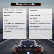 DURAFORCE Universal Car Front Under Windshield Panel Sealed Trim Moulding Rubber Strips