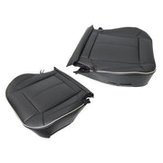 DURAFORCE Driver&passenger Bottom Seat Cover Fit For Hummer H3 2006-2010 Black Leather