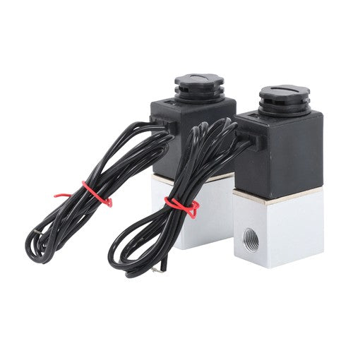 DURAFORCE 2PCS 1/4" Fast Response Electric Air Water Solenoid Valve 12V DC Normally Closed