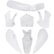 DURAFORCE For Kawasaki KX 65 KLX 110 DRZ110 Suzuki RM65 Plastic Fender Fairing kit White