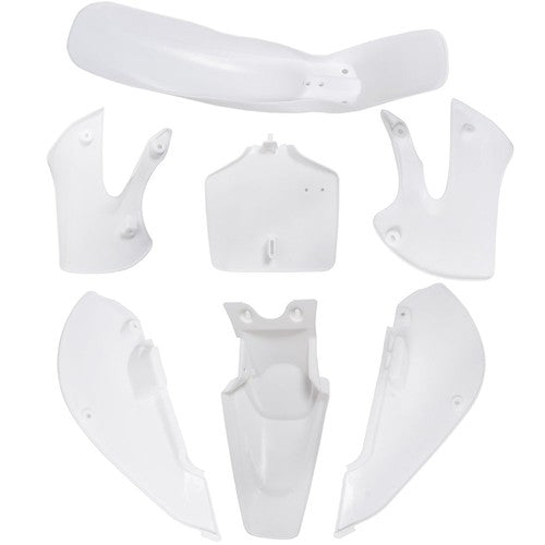 DURAFORCE For Kawasaki KX 65 KLX 110 DRZ110 Suzuki RM65 Plastic Fender Fairing kit White