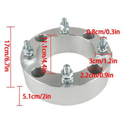 DURAFORCE For Can-Am Outlander Renegade 4x137 2" 110mm M10x1.25 4Pcs Silver Wheel Spacers