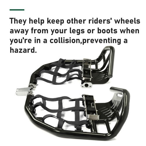 DURAFORCE Nerf Bars Pro Foot Peg Fits Honda Sportrax 400 TRX400EX 400X Bars Black Net Bar