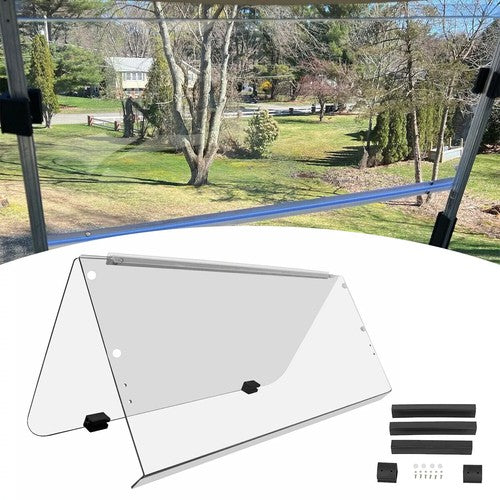 DURAFORCE Clear Folding Windshield For 1995-2003 Yamaha G14 G16 G19 Golf Cart Part PC