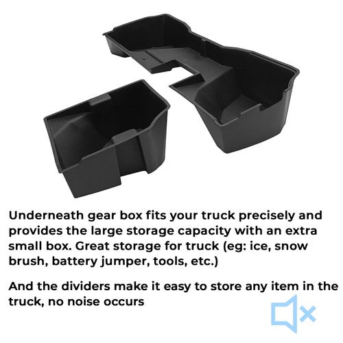 Underseat Storage Box for 14-19 Silverado Sierra 1500 2500HD Extended Double Cab