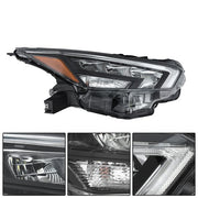 DURAFORCE For Nissan Versa 2020-2021 Passenger Side Headlight Replacement Chrome Housing
