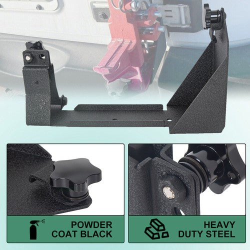 DURAFORCE Rear Door High Hi-Lift Jack Mount Bracket Carrier For 2007-2018 Jeep Wrangler JK