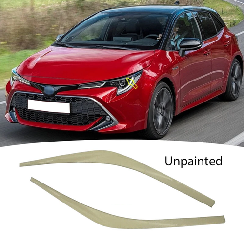 DURAFORCE For 2019-21 Toyota Corolla Hatchback Auris Unpainted Headlight Eyelid Strip Trim