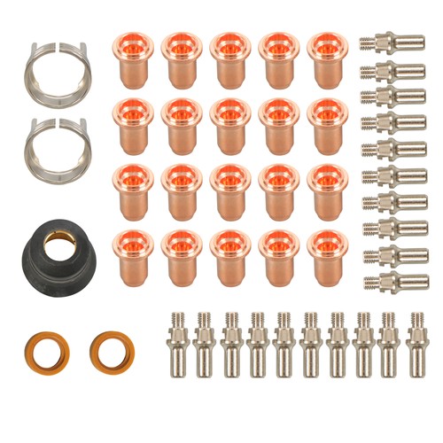 DURAFORCE Plasma Cutting Torch Tips Electrode Shield Cap 45 Pcs IPT-60 PT-60 IPT-40 PT40