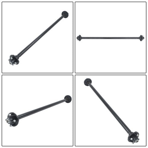 DURAFORCE 2K 2000lbs Trailer Axle 4 lug-4' 54' HF w/ U-Bolt Kit For trailers RVs trucks