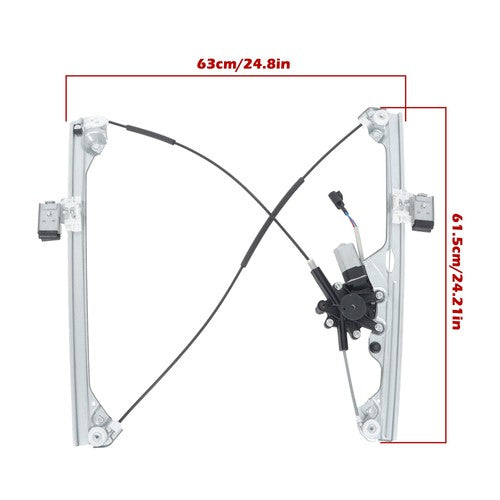 DURAFORCE 1 Pair Window Regulator w/ Motor For Chevy Silverado GMC Sierra 2007-2014