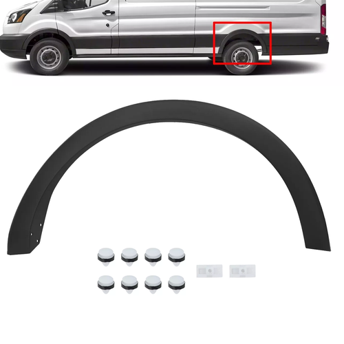 DURAFORCE Rear Left Wheel Arch Flare Molding Trim for Ford Transit 150-350HD 2015-2019
