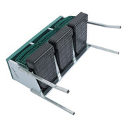 DURAFORCE For Chicken Nest Box Green Chicken Nesting Box With Metal Legs Roll Away 3 Holes
