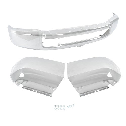 DURAFORCE Chrome Steel Split Front Bumper New For Ford F250 F350 2020-2022 Front Bumper