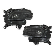 DURAFORCE Left + Right Side Front Headlights Headlamps For Jeep Cherokee 2014-2018 Clear
