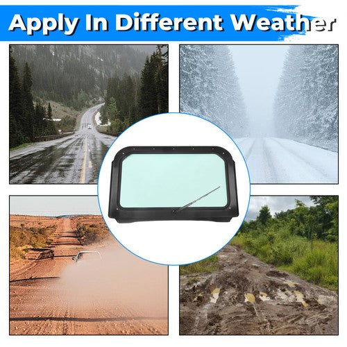 Full Glass Windshield With Wiper for 2008-2014 Polaris RZR 570 800 XP 900