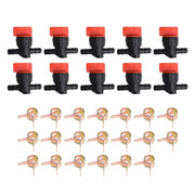 DURAFORCE 10Pack Straight In-Line Gas Fuel Shut-off/Cut-off Valves Petcock Motorcycle 1/4"