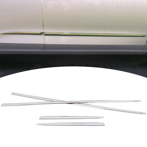 DURAFORCE 4 Pcs Chrome Side Skirt Door BODY MOLDINGS TRIMS For 2015-20 Chevrolet Impala
