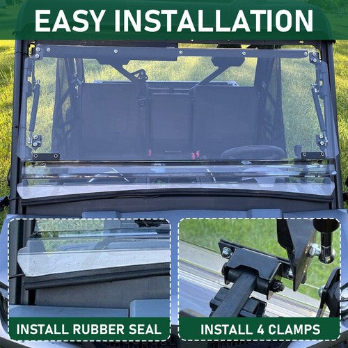 DURAFORCE Front Clear Flip Windshield For CFMOTO UForce 1000 2019-2021 2-IN-1