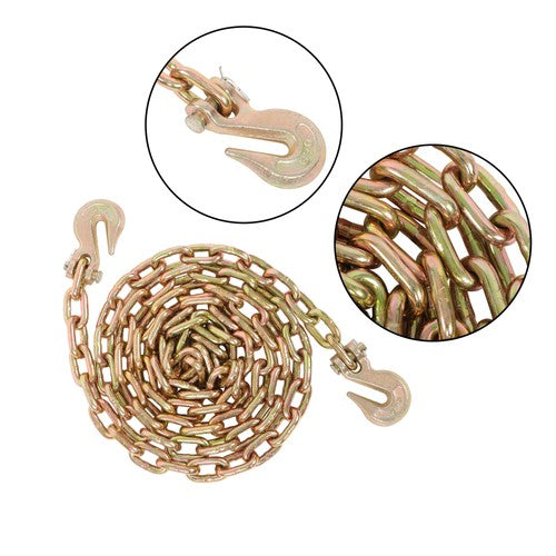 DURAFORCE Gold Transportation Bundle Chain Steel 4700lbs G70 5/16in×10ft with Clevis Hooks