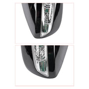 DURAFORCE 2Pcs Black Power Mirrors with Turn Signal Heated for Hyundai Sonata 2011-2014