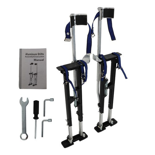 DURAFORCE Drywall Stilts 36" - 48" Adjustable Aluminum Alloy For Painting Electrical Stilt