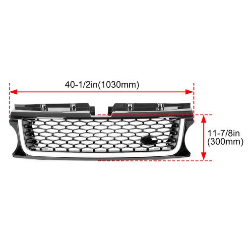 Upper Bumper Diamond Mesh Grille for 2010 2013 Land Rover Range Rover Sport