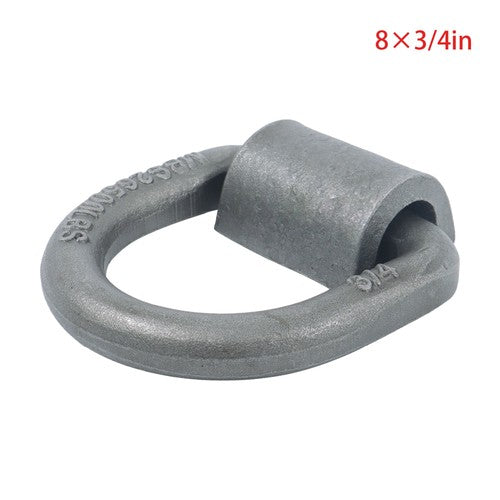 DURAFORCE 8 Pack 3/4" Heavy Duty Weld On Forged D Rings with Welding Clips, 26,500 lbs