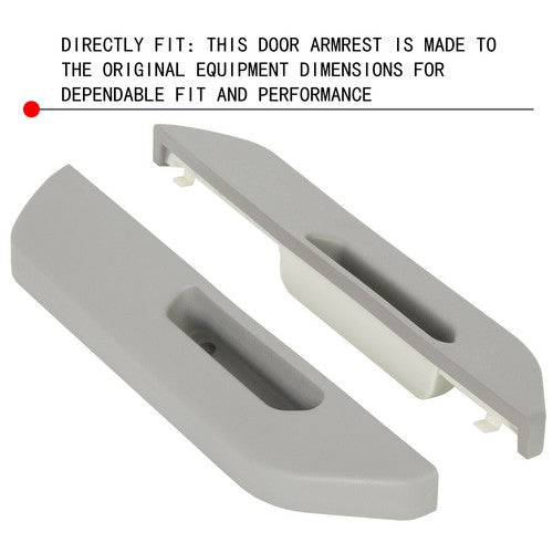 DURAFORCE Front Left Right Door Armrest for Chevy GMC C K 1500 2500 3500 1988 1994 90 Gray