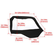 DURAFORCE 2PCS Soft Doors Window For Polaris General 1000 EPS/Sport 2016-2023 2022 2-seat