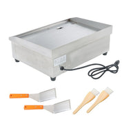 DURAFORCE Commercial Electric Griddle 1600W 22" Stainless Steel Flat Grill 50-300℃