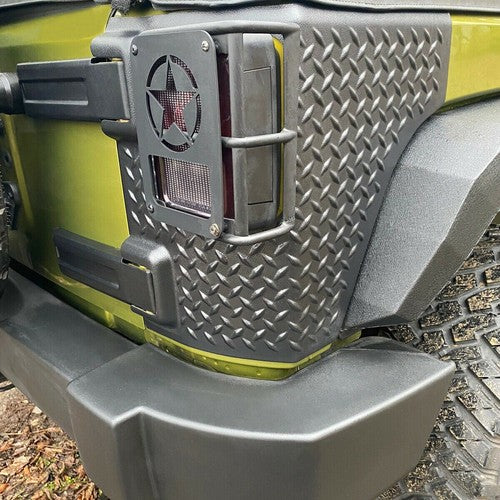 Rear Corner Guards Body Armor Kit Tail Light Cover for Jeep Wrangler JK 07 18