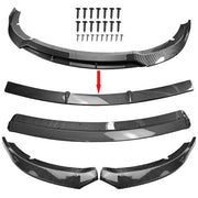 DURAFORCE Front Bumper Lip Splitter Spoiler For Dodge Charger SRT 15-23 Carbon Fiber Style