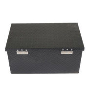 DURAFORCE For Pickup Trailer Black Aluminum Diamond Plate 20"×12"×9.5" Tool Box w/Keys