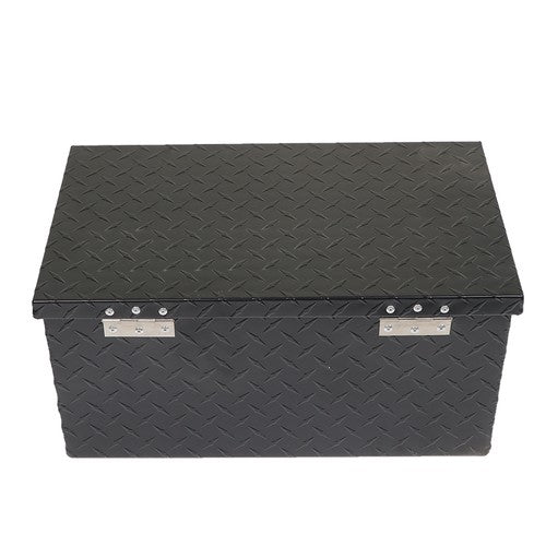 DURAFORCE For Pickup Trailer Black Aluminum Diamond Plate 20"×12"×9.5" Tool Box w/Keys
