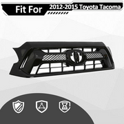 DURAFORCE For 2012 2013 2014 2015 Toyota Tacoma Front Bumper Gloss Black Grille Grill