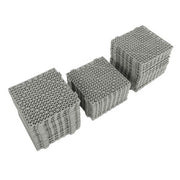 DURAFORCE 12"x12" Gray PVC Non-Slip Interlocking Drainage Floor Mat For Bathroom 55 Pack