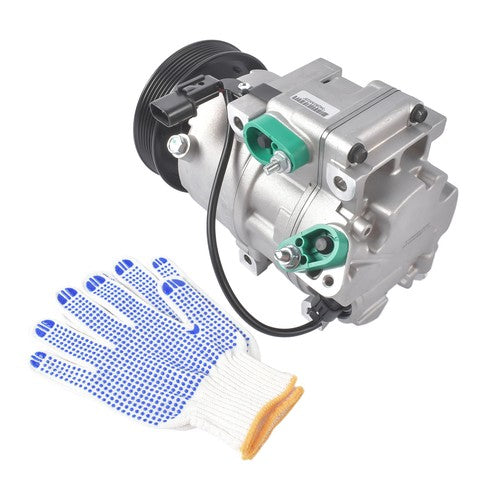 DURAFORCE New A/C Compressor for Hyundai Genesis 3.8 2009-2014 V6 3.8L w/ 6-Groove Pulley