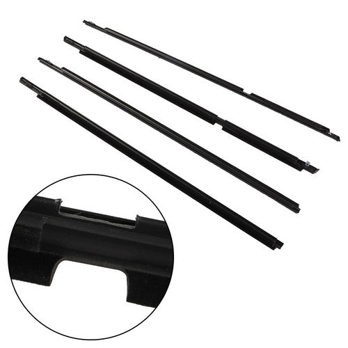 DURAFORCE For Toyota 4Runner 2003-2009 Car Window Outside Pressure Strip Black Compatible