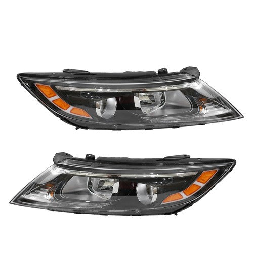 DURAFORCE Pair Fits 2014-2015 Kia Optima Halogen Projector Headlight Left & Right Side