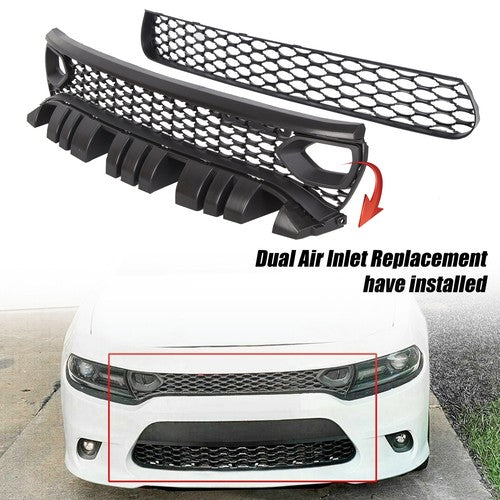 DURAFORCE For 2015-23 Dodge Charger RT Scat Pack SRT Style Front Upper Lower Grille Kit