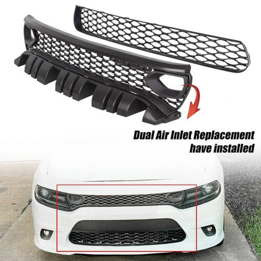 DURAFORCE For 2015-23 Dodge Charger RT Scat Pack SRT Style Front Upper Lower Grille Kit