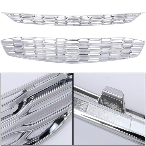 Chrome Snap On Grille Overlay Grill Covers Inserts for 2016 2018 Chevy Malibu