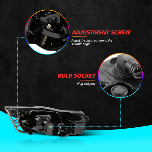 DURAFORCE For 2009-2011 Honda Civic 4-Door Sedan Bumper Fog Lights Driving Lamps w/Switch