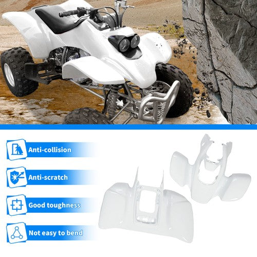White Front and Rear Fender Kit for Honda TRX 400EX TRX400EX 2005-2007 ABS