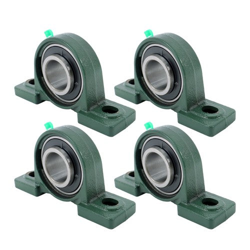 DURAFORCE 4 Pcs UCP208-24 Pillow Block Bearing Solid Base 1-1/2" Bore Self-Aligning