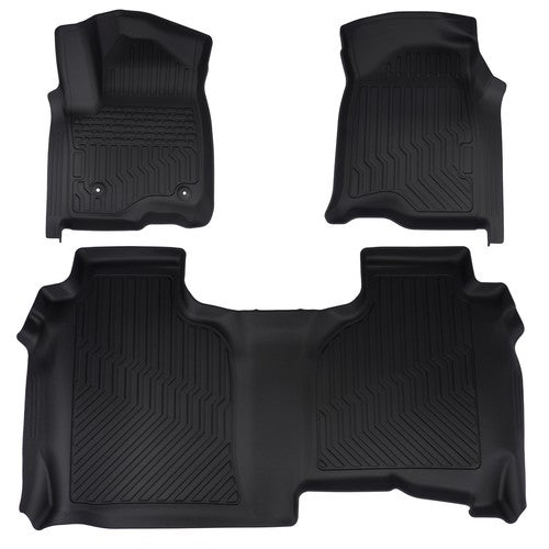DURAFORCE All-Weather TPE Floor Mats Liners for Chevy Silverado GMC Sierra 1500 2019-2026