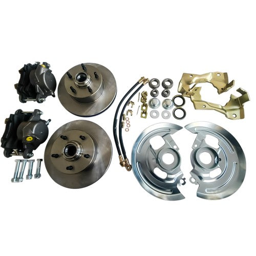 DURAFORCE Front Disc Brake Kit 11" Rotor Drilled / Slotted Fits GM A F X-Body 1964-1974