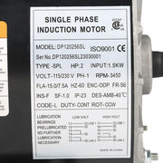 DURAFORCE 2HP SPL Compressor Duty Electric Motor 3450 RPM 56 Frame 5/8" Shaft 120/240V New